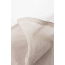Paire de Voilages Vitrages 60 x 120 cm Passe Tringle Tissu en Deux Coloris Blanc / Ecru