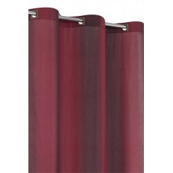 Stock 0 - Rideau 140 x 240 cm Tisse a Fines Rayures Rouge