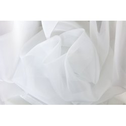 Voilage 135 x 350 cm à Oeillets Grande Hauteur Effet Naturel Uni Blanc