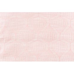 Panneau Japonais 60 x 300 cm Tamisant Grande Hauteur Jacquard Motifs Lignes Poires Rose
