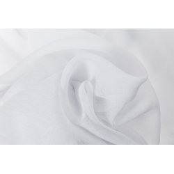 Vitrage 45 x 120 cm à Nouettes Effet Naturel Tête Doublée Uni Blanc