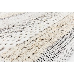 Tapis 100 Coton 60 X 90 Cm Tissage Relief Franges Multicolore