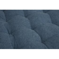 Galette de Chaise 100% Coton 40 x 40 x 4 cm Non Déhoussable Bord Effiloché Uni Bleu