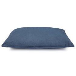 Housse De Coussin 30 X 50 Cm Effet Lin Lavé Naturel Uni Bleu