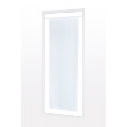 Vitrage 60 x 150 cm Passe Tringle Effet Lin Uni Blanc