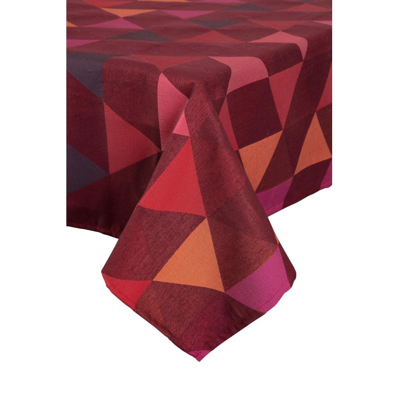 DIFFUSION 591040 Nappe rectangulaire en tissu motif petits traits en  Polyester - 140 x 250 cm