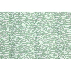 Zoom de Matelas de Sol Coussin Palette 100% Coton 120 x 60 x 5 cm avec Nouettes Motif Feuillage Imprimé Vert