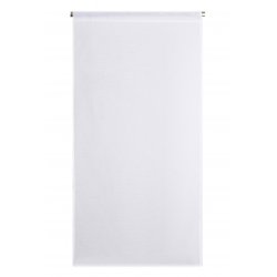 Paire de Vitrages 45 x 90 cm Passe Tringle Uni Effet Coton Blanc