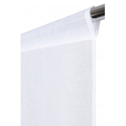 Paire de Vitrages 45 x 90 cm Passe Tringle Uni Effet Coton Blanc