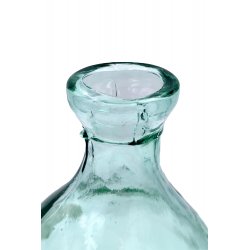 Vase 3L 35 x 13 cm Forme Cylindrique Asymétrique Verre Recyclé Transparent