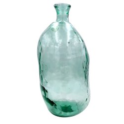 FRAGILE - Vase 13L 51 x 21 cm Forme Cylindrique Asymétrique Verre Recyclé Transparent