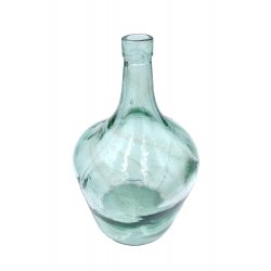 Vase Dame Jeanne 2L 15 x 15 cm Forme Boule Verre Recyclé Transparent