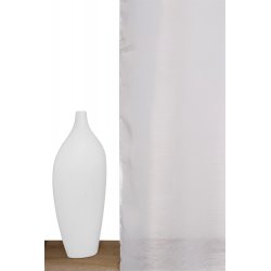 Voilage Grande Hauteur 140 x 280 cm à Oeillets Effet Coton Uni Blanc