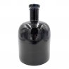 Vase Verre Recyclé 24 x 14 cm Forme Arrondie Transparent Noir