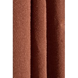 Voilage Tamisant 135 x 240 cm à Œillets Effet Bouclette Couleur Bois de Santal