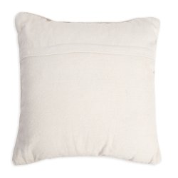 Housse de Coussin 100% Coton 40 x 40 cm Déhoussable Trame Canevas Gris Clair