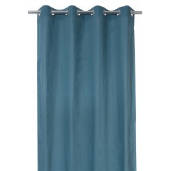 Rideau 100% Coton 140 x 240 cm à Œillets Bleu Jean
