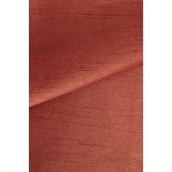 Rideau 140 x 240 cm à Œillets Effet Soie Uni Rouge Terracotta