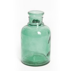 Vase Verre Recyclé 20 x 12 cm Forme Cylindrique Lisse et...