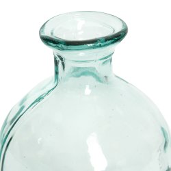 Vase Verre Recyclé 21 x 11 cm Forme Bouteille Transparent