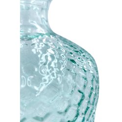 Vase 7L 42 x 18 cm Motif Alvéolé En Relief Verre Recyclé Transparent