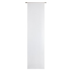 Vitrage 60 x 240 cm Passe Tringle Uni Blanc