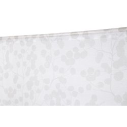 Vitrage 60 x 120 cm Passe Tringle Uni Imprimé Feuillage Blanc Gris