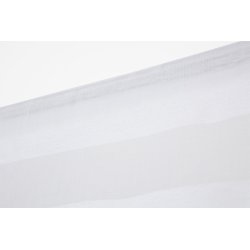 Paire de Vitrages 60 x 120 cm Passe Tringle à Rayures Blanc