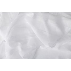 Vitrage Jacquard 60 x 160 cm Passe Tringle à Rayures Blanc