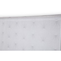 Vitrage 60 x 120 cm Passe Tringle Design Géométrique Imprimé Blanc Gris