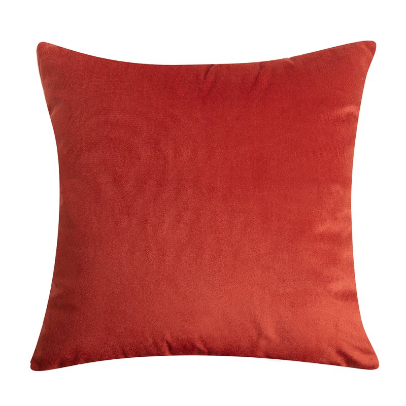 Housse de Coussin 40 x 40 cm Velours Uni Cuivre