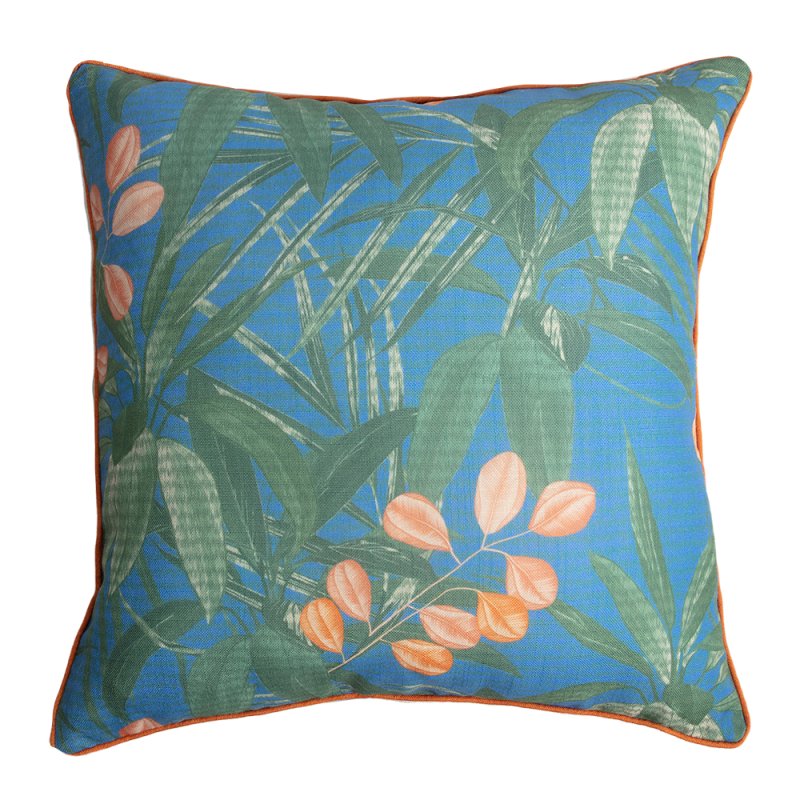 Housse de Coussin 40 x 40 cm Motif Tropical Imprimé Multicolore