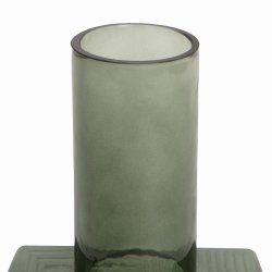 Vase Verre 13,7 x 26,6 cm Style Nordique Uni Vert Kaki