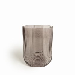 Vase Verre 16,7 x 23,4 cm Style Nordique Uni Taupe