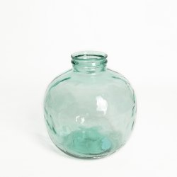 Vase Verre Recyclé 32 x 35 cm Forme Boule Transparent