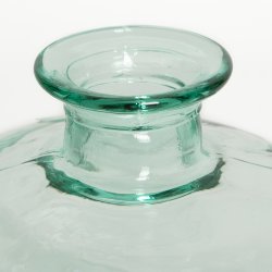 Vase Verre Recyclé 24 x 28 cm Forme Boule Transparent