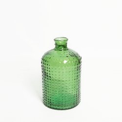 Vase Verre Recyclé 18 x 31 cm Forme Cylindrique Motif...