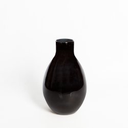 Vase Verre Recyclé 19 x 31 cm Forme Ovale Noir