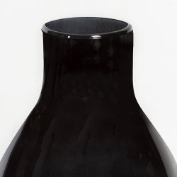 Vase Verre Recyclé 19 x 31 cm Forme Ovale Noir
