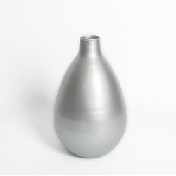 Vase Verre Recyclé 27 x 42 cm Forme Ovale Argent