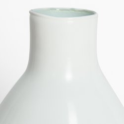Vase Verre Recyclé 27 x 42 cm Forme Ovale Blanc