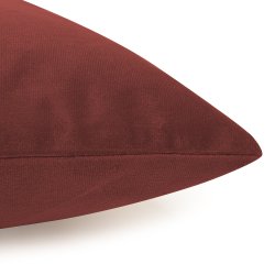 Housse de Coussin 40 x 40 cm Velours Uni Rouge