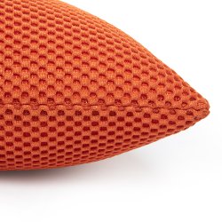 Housse de Coussin 45 x 45 cm Tissu 3D Alvéole Uni Orange