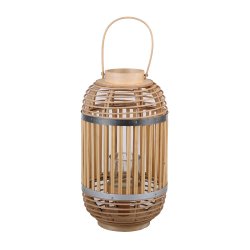 Lanterne en Bambou et Metal 21 x 38 cm