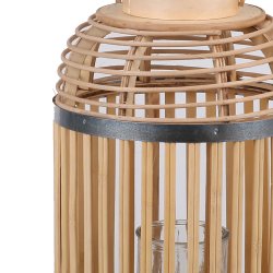 Lanterne en Bambou et Metal 21 x 38 cm