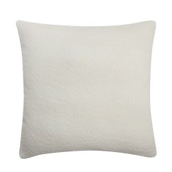 Housse de Coussin 40 x 40 cm Effet Bouclette Uni Ecru