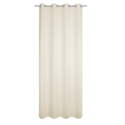 Voilage Grande Hauteur 140 x 280 cm à Oeillets Uni Beige