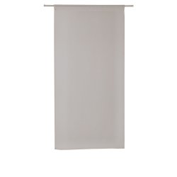 Paire de Vitrages 60 x 180 cm Passe Tringle Uni Gris Poivre