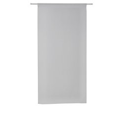 Paire de Vitrages 60 x 180 cm Passe Tringle Uni Gris Galet