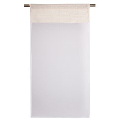 Vitrage 70 x 210 cm Passe Tringle Bande Fil Lurex Doré Ecru